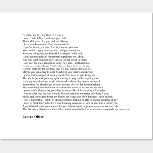 Lauren Oliver Quotes Posters and Art